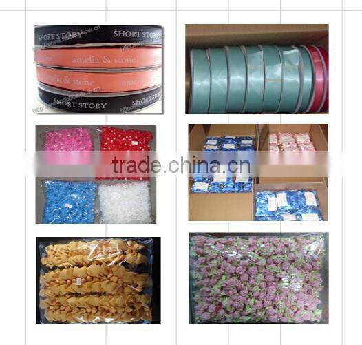 fashion new decorative garments handmade flowers/pure handmade ribbon flowers for Bra