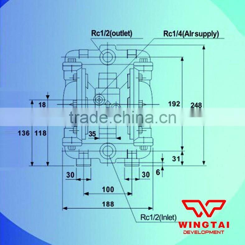 Two-way pneumatic diaphragm pumps