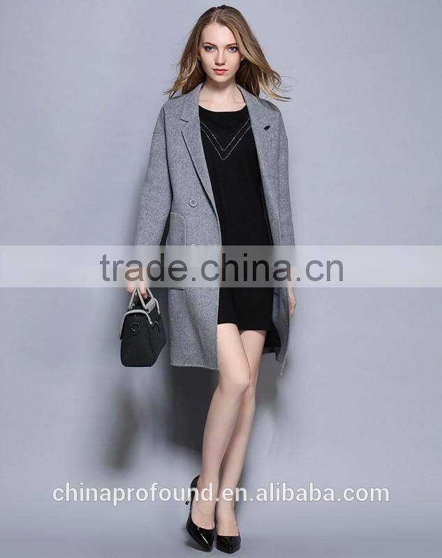 Winter Season Women Long Wool Coat