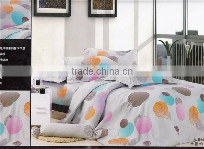 100%polyester disperse printed queensize wedding diamond velvet bedding set