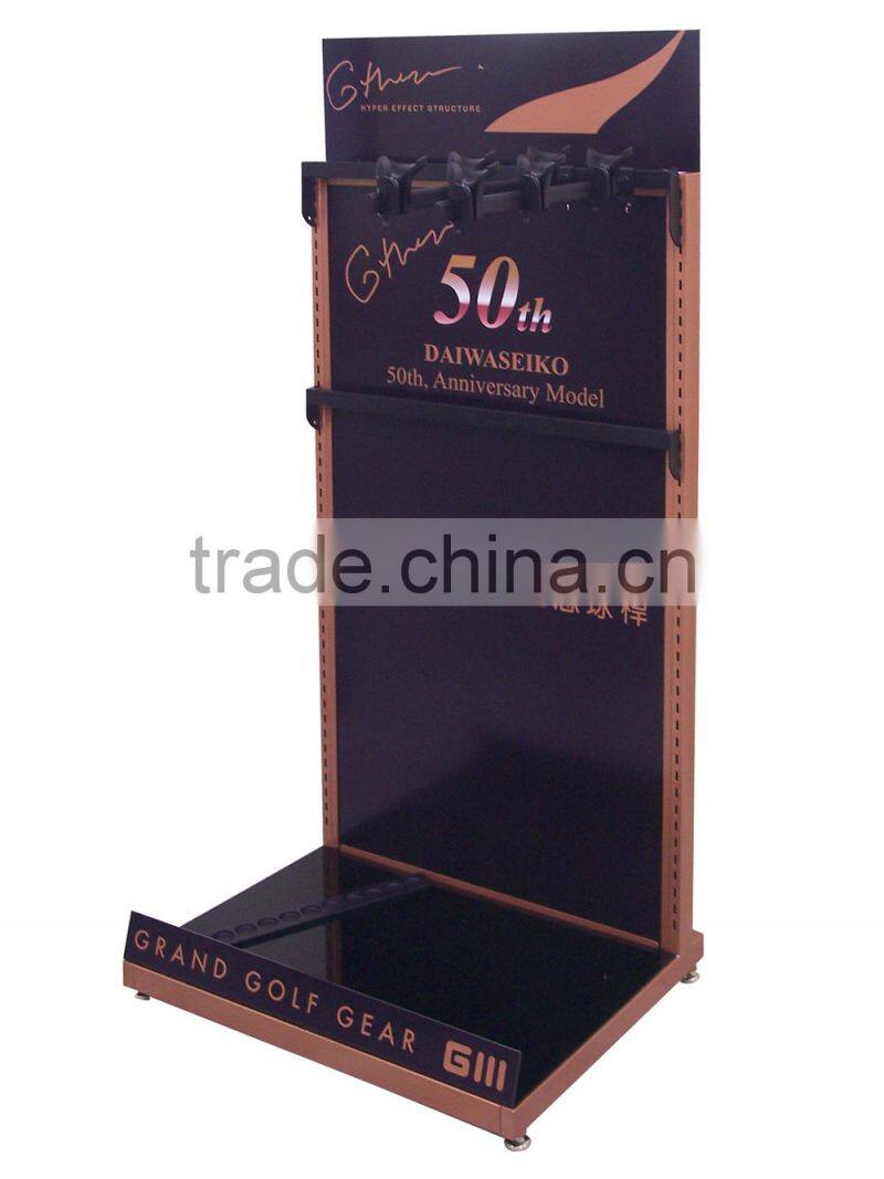 Freestanding Rose Gold Frame Universal Slotted Golf Club Standards