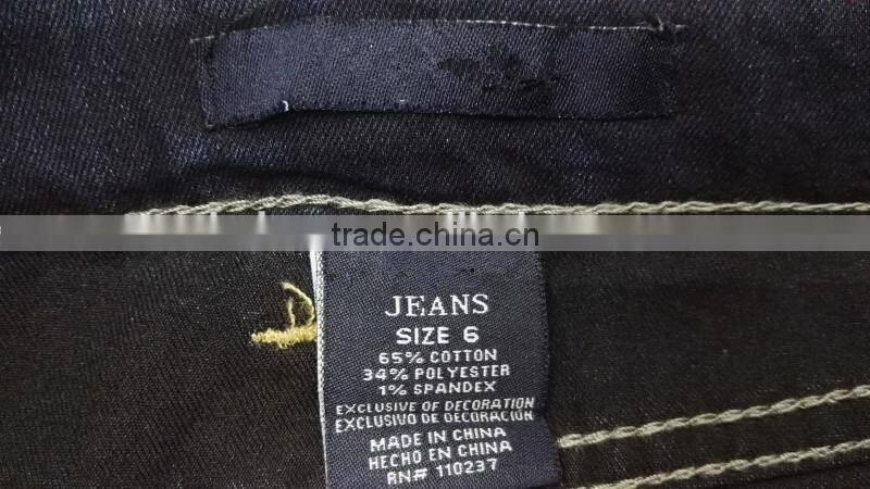 Yiwu stocks lots girl's fashion high quality tight jeans