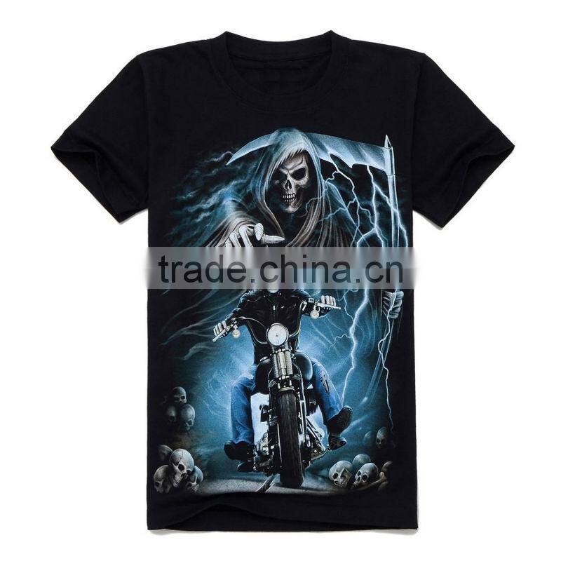 Fashion high quality 3d printed plain cuttom design dry fit t-shirt