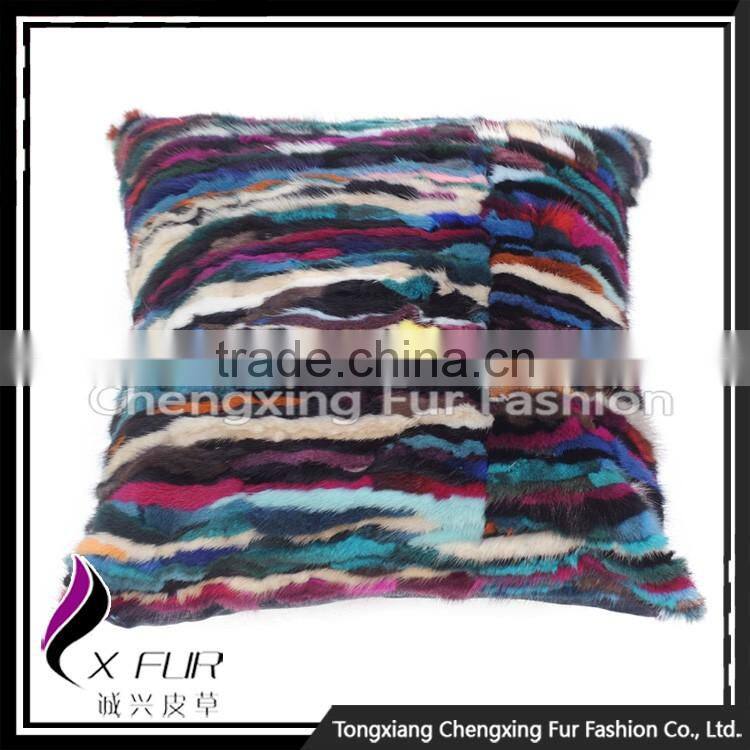 CX-D-15C Latest Design Genuine Mink Fur Pillow/Cushion Cover