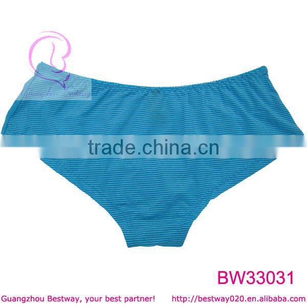 Hot sexy blue hipster panty sexy costume striped panty with rhinestone