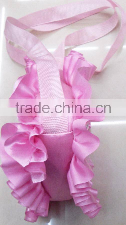 Fashion lace quilt hearted BOW flower little girl bag