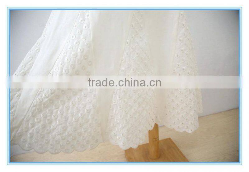 Ladies Formal Mesh Suits Embroidery White Elegant Blouse And Skirt Sets