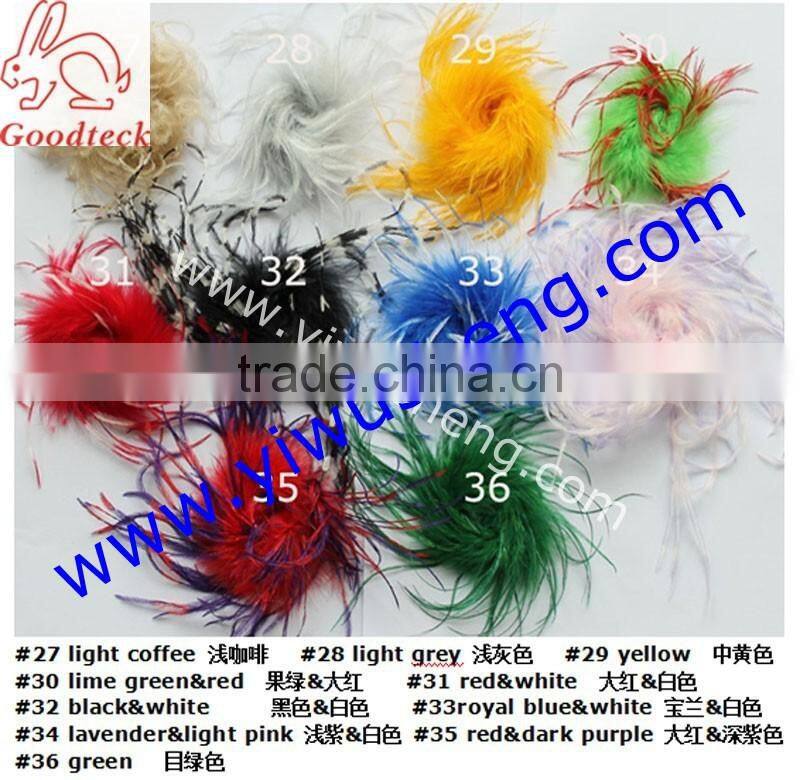 wholesale beautiful cheap ostrich puffs for hair accessory