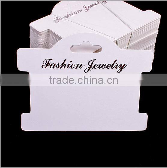 Custom die cut earring necklace jewelry paper card 2016 diy jewelry packaging cards for necklaces