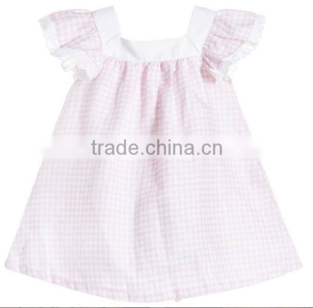 Cute Little Girl Summer Dress Baby Plain Yellow Birthday Party Dresses Girls Linen Clothing Wear