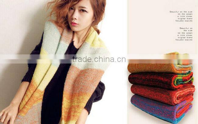 moq.1pc high quality 5 color choice fashion stitching neckwear lovely magic muffler scarves