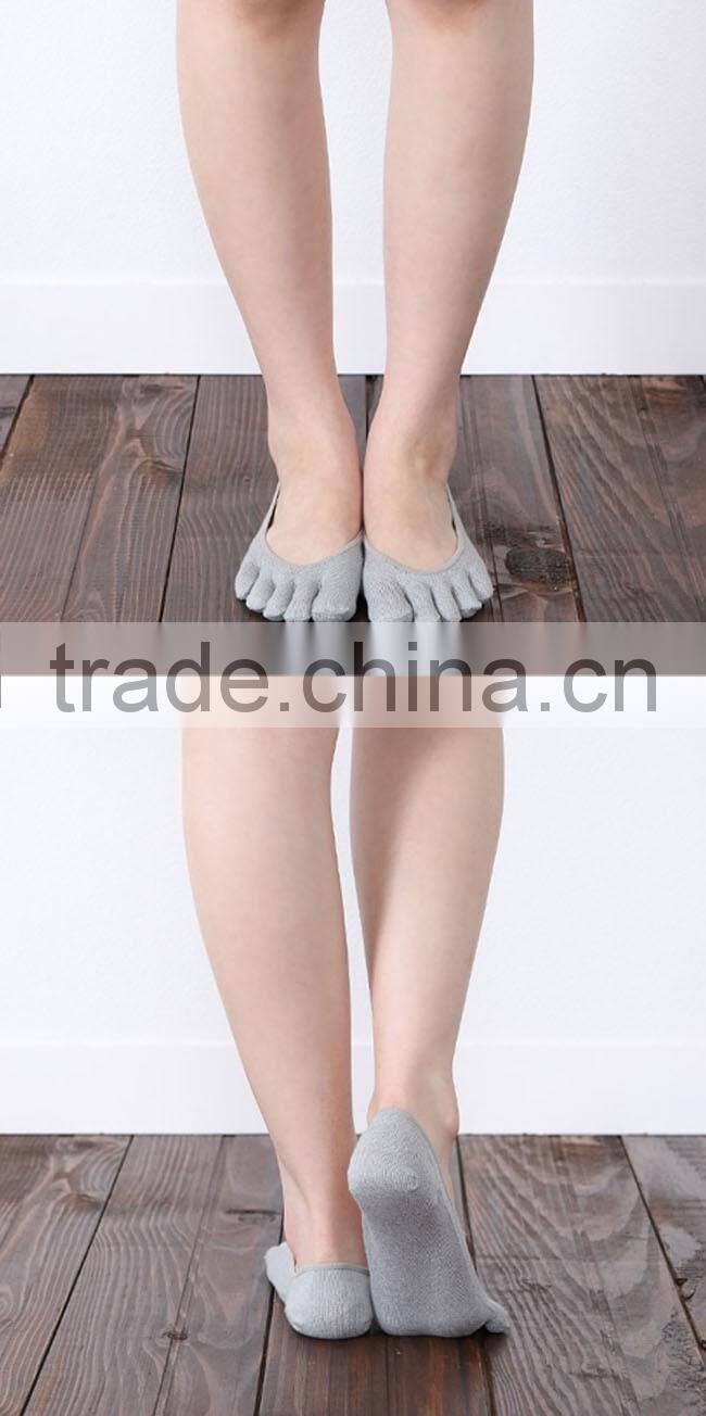 Cotton plain invisible toe socks prevent athlete's foot moss anti-odor toe socks