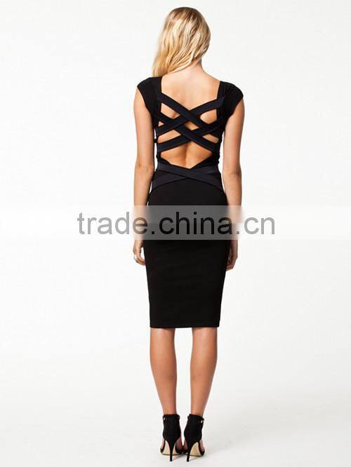 2017 summer for women special back cross straps sexy bandage evening dress party dresses