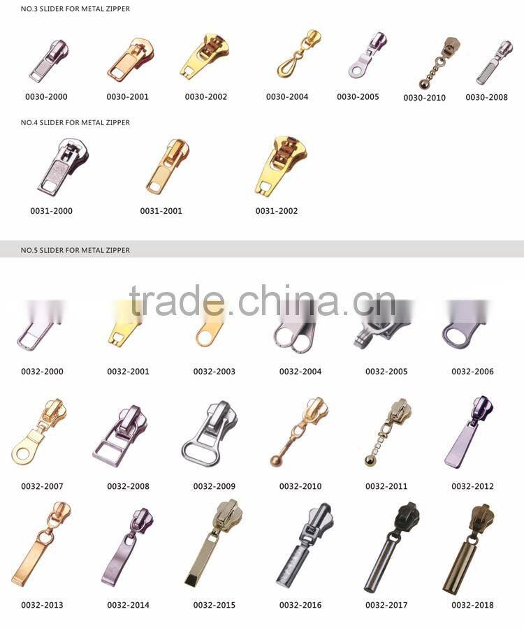 SGS certified OEM & ODM non lock luggage zipper slider for luggage