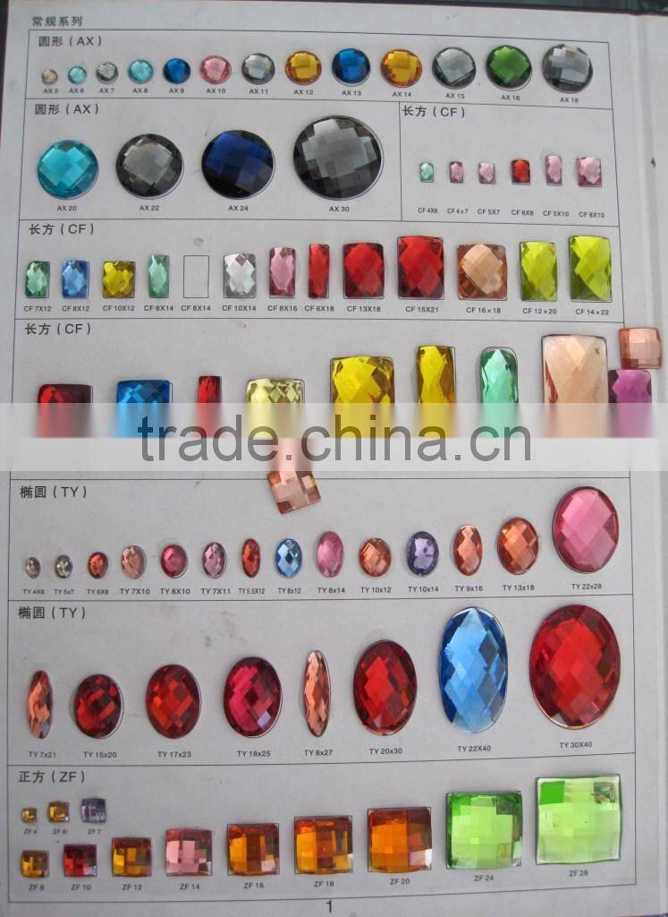 sew on flat back acrylic rhinestones