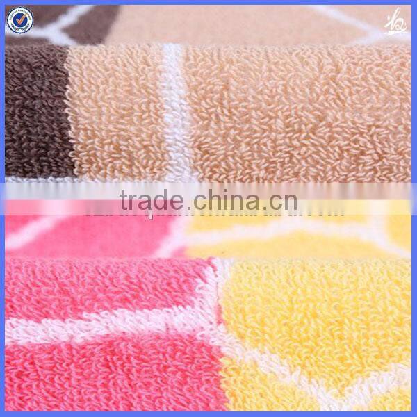 yarn dyed face towel bamboo dobby border design