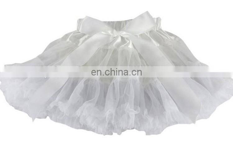 2016 Spring Style Fashion Red Rainbow Tutu Skirt With Green Ribbon