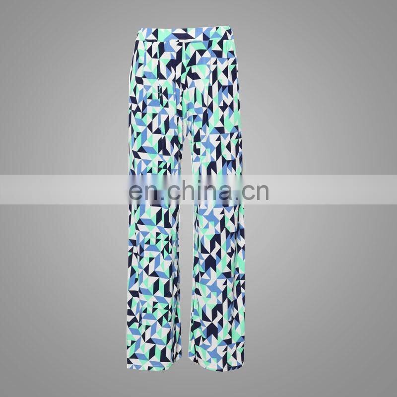 New Pants High Waisted Wide Leg Pants Islamic Women Loose Palazzo Bottom Pants Muslim Wear Women Floral Printed Trousers