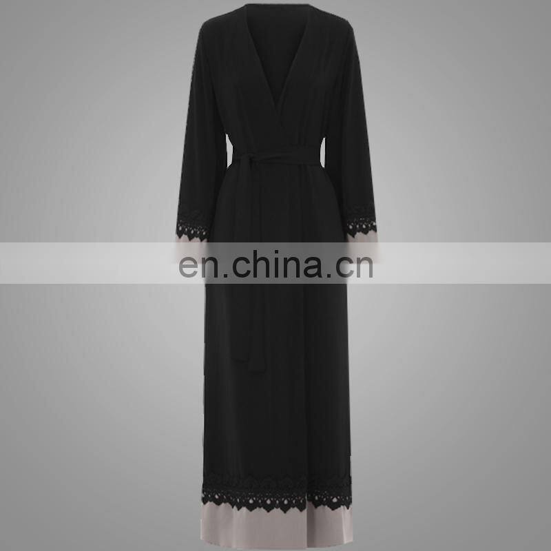 Names Of Ladies Abaya Simple Style Dubai Kaftans New Model Girls Image Islamic Clothing Good Quality Lace Applique Kimono Abaya