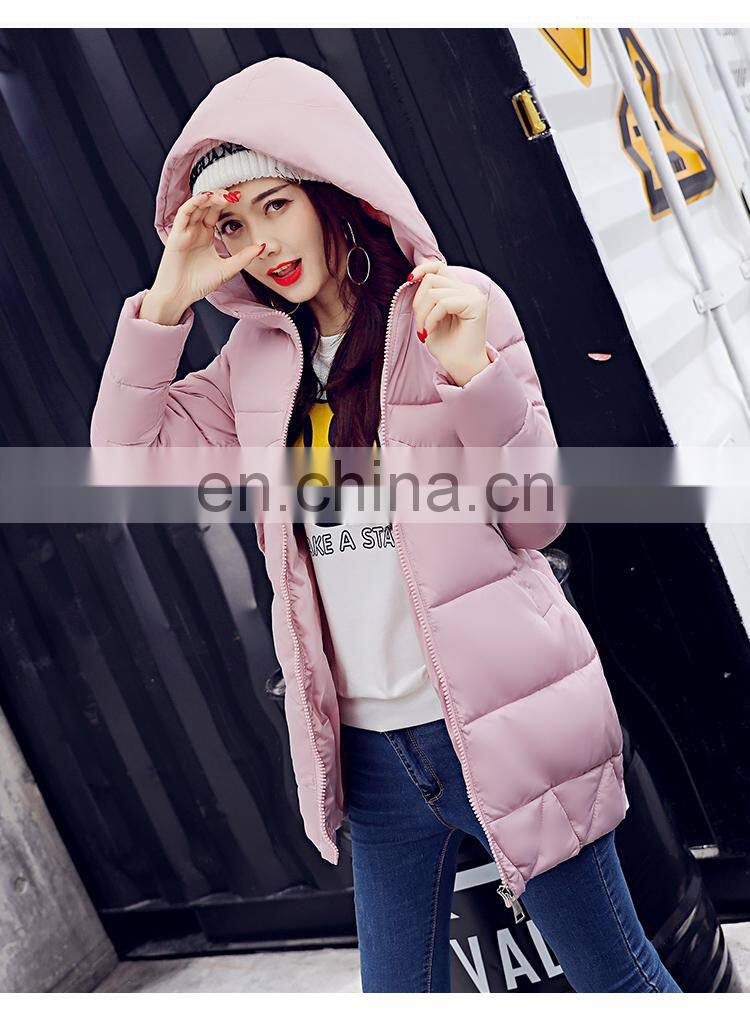 Europe 2017 winter new Slim down cotton women Korean version of the long hooded thickening of cotton