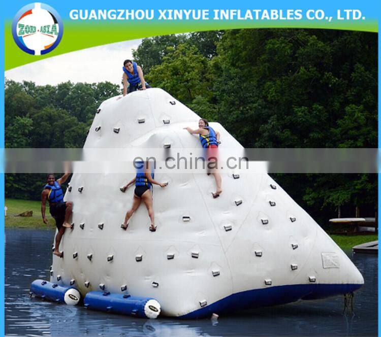 Hot sale kids safty inflatable iceberg inflatable water rock climbing wall