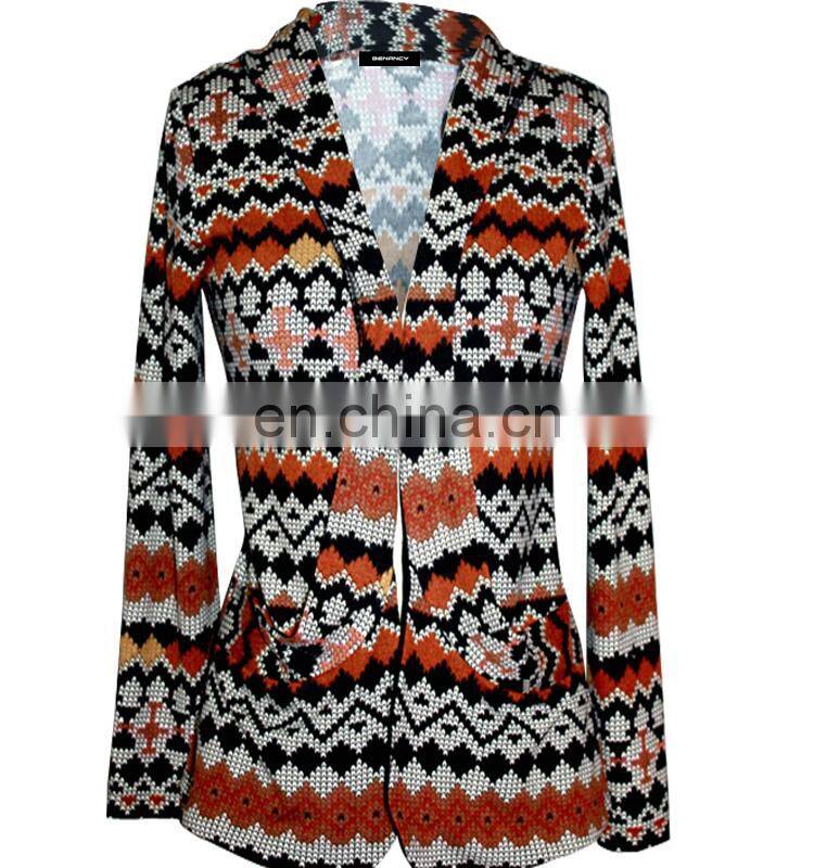 new design striped necktie fashion lady one piece design hot sale women casual party blouse cardigan