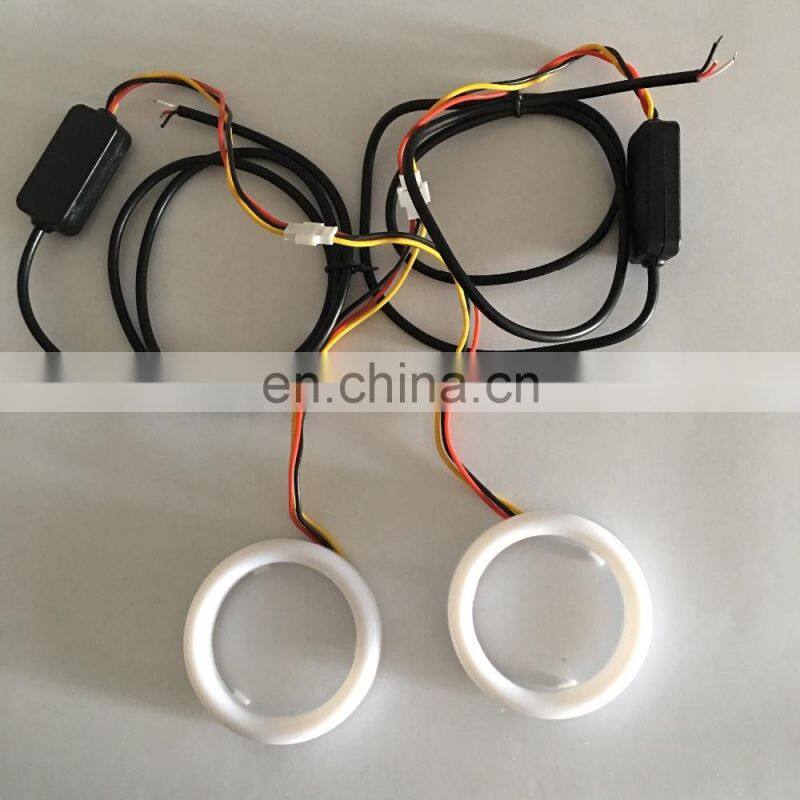 dual color cotton light LED halo ring angel eyes white amber