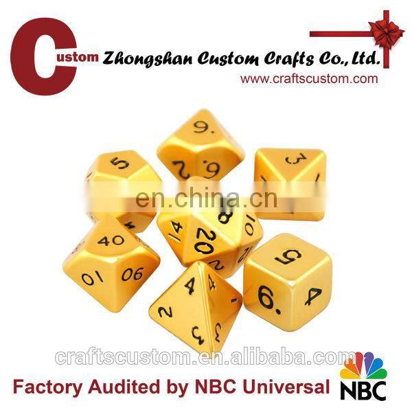 Custom 12mm 8sides metal engrave mini dice