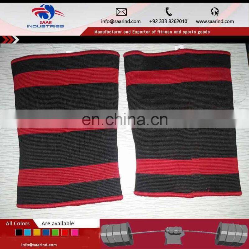 weight lifting Gym knee support/Elbow support Dual ply polyester elbow knee support gym equipment body building pink and black