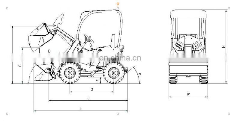 Chinese garden loader Avant similar articulated mini wheel loader