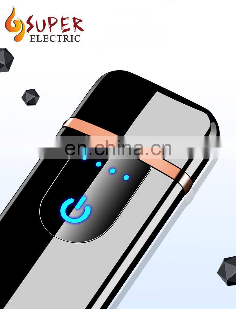 Colorful heating coil touch sensing electronic USB lighter