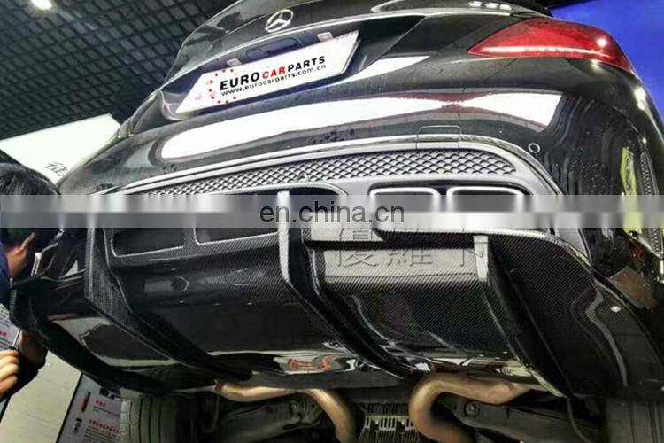 C63 Carbon Fiber diffuser for MB C-Class W205 C63 to C63 PSM style carbon fiber rear diffuser