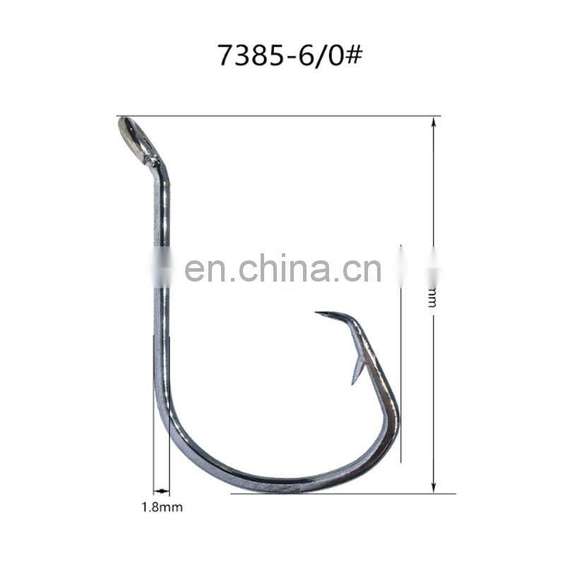 Amazon Black Stainless Steel Ring Hook Saltwater Fishing Cocked Mouth Cuttlefish Octopus Hook