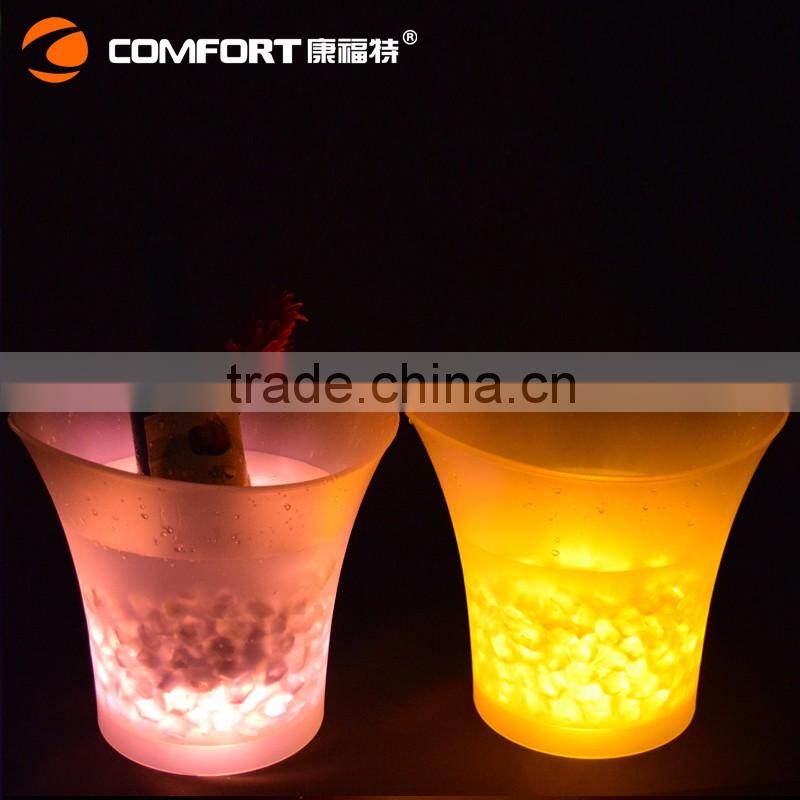 cheap battery operated lighted plastic wine bucket for party