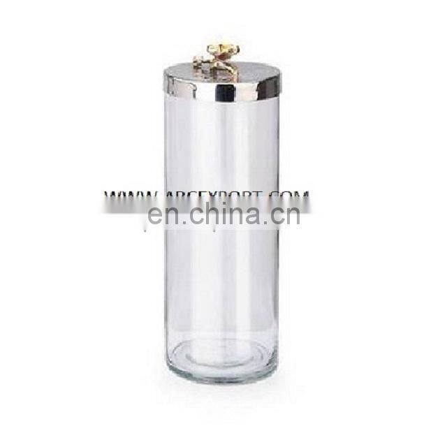 Luxury Lilly Lid Metal & Glass Canister