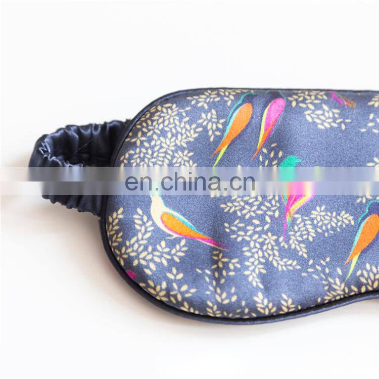 Adjustable Band Silk Sleep Eye Mask Leopard Print Night Eyeshade Sleeping Blindfold