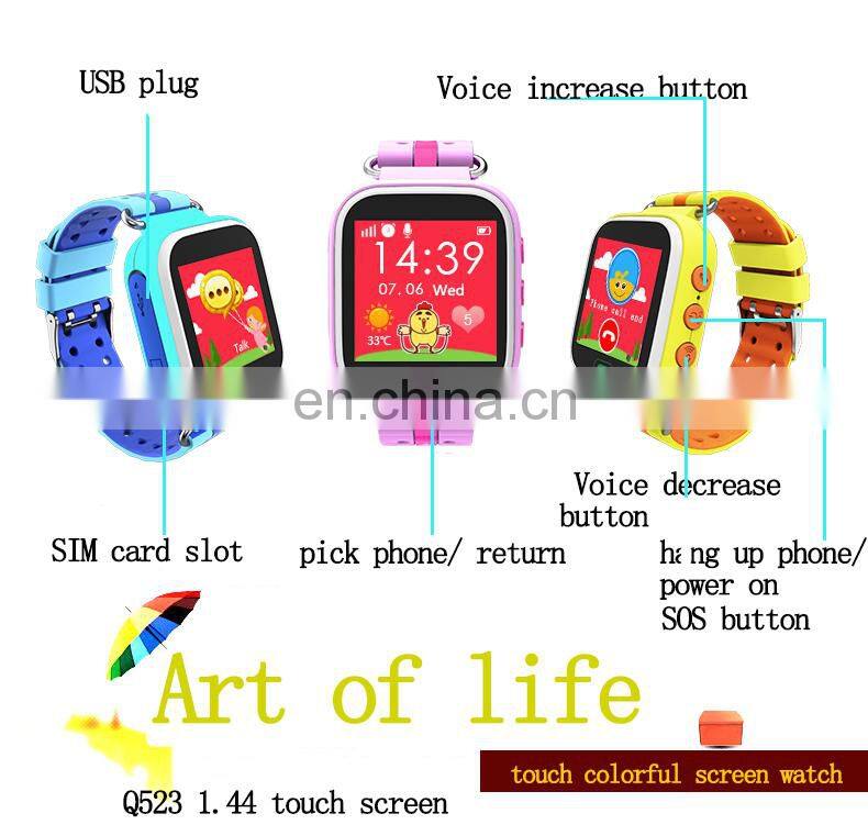 YQT China factory Wholesale Children Kids Smartwatch 2G SIM Card GSM Smart Watch For Kids Q523 Q90