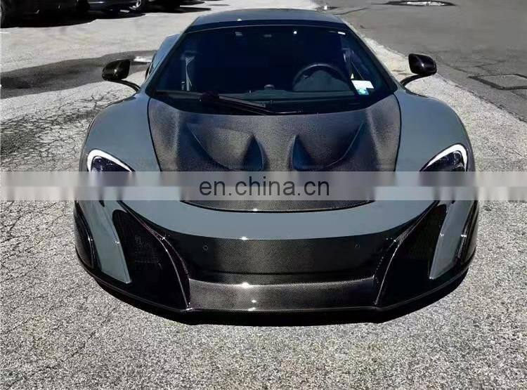 Runde For McLaren Mp4 12C 650S Upgrade to 675LT Style Side Skirt Splitters Carbon Fiber Hood Front Rear Bumper Fenders Body Kit