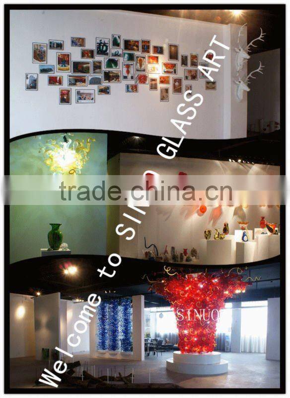 Blowing Glass Square Chandelier for Hotel