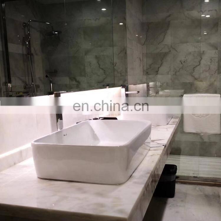 Guangxi white marble vanity top white marble bathroom top