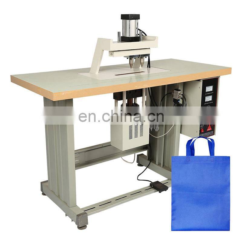 UT50D Ultrasonic Manuel Double Head Nonwoven Bag Handle Welding Machine Ultrasonic Spot Sealer