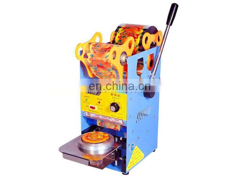 Commercial plastic and paper cup sealer sealing machine for milk tea, soybean milk, coffee cups