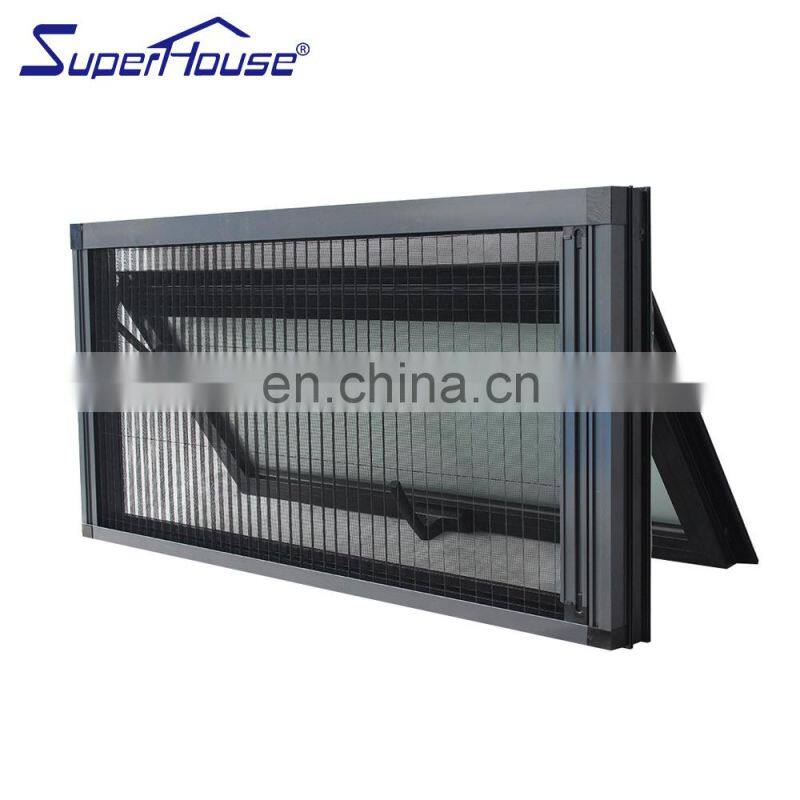 Superhouse Tinted Glass Hurricane Impact Windows Aluminum Awning Window Grill Design
