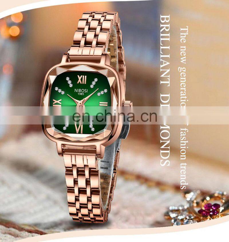 2022 NIBOSI Luxury Women Quartz Watches Ladies Creative Bracelet Wristwatches Female Clock Relogio Feminino Montre 2535