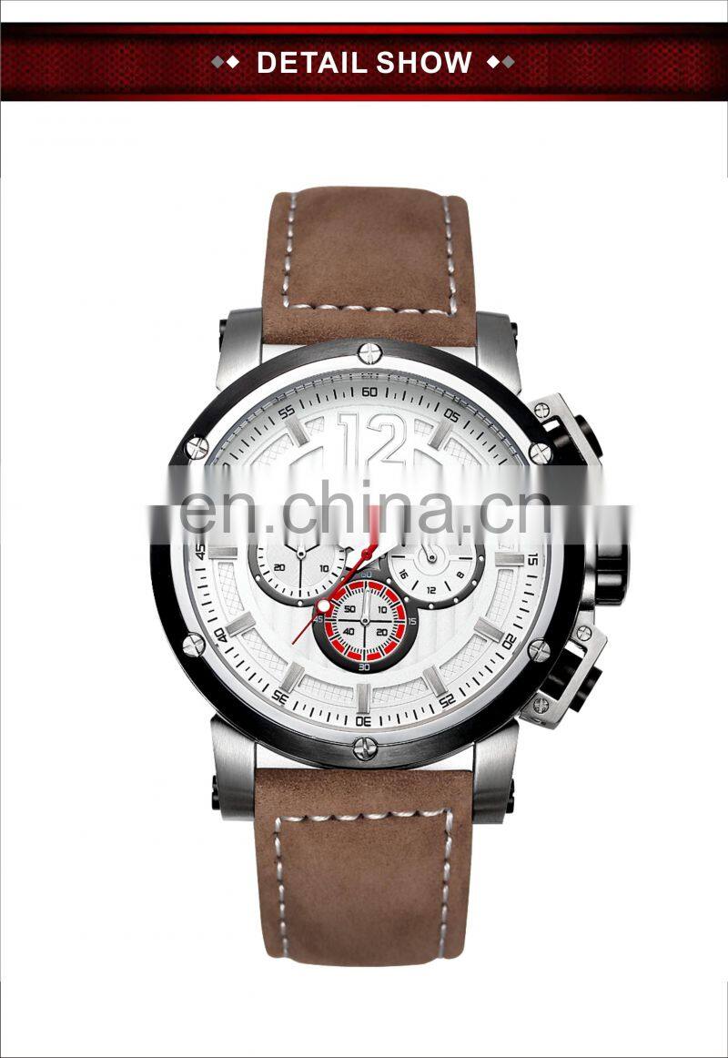 Create Your Own Brand Casual Big Dial Analog Relogio Watches Men