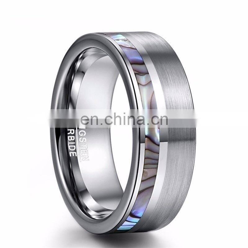 2021 Fashion Trend Simple Stainless Steel Shell Pattern Men's Ring Classic Glossy Wedding Ring Party Jewelry
