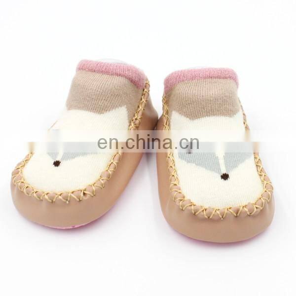Children Anti-slip Shoes Newborn Baby Toddler Girls Cotton Non-slip Floor Socks Infant Boys Rubber Sole Cartoon Indoor Sneakers