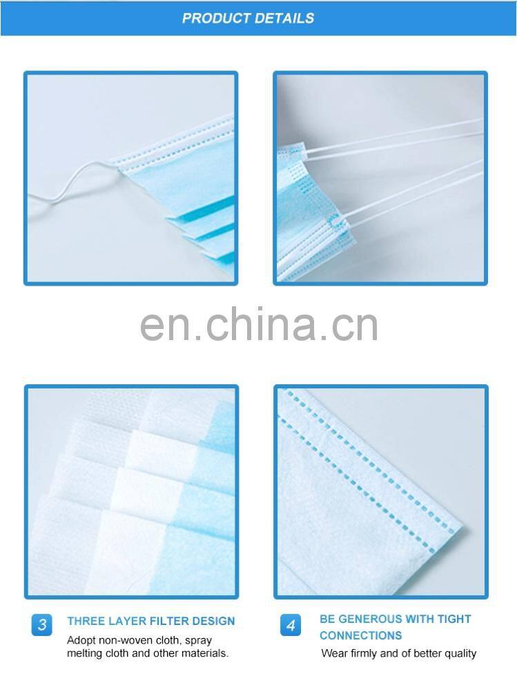 Hospital Doctor Disposable Black 3 4 ply Non Woven Activated Carbon Deodorant Surgical Medical Face Mask