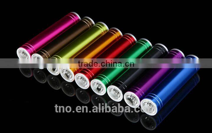 Custom lipstick power bank 2600mAh portable mobile charger for smart phone
