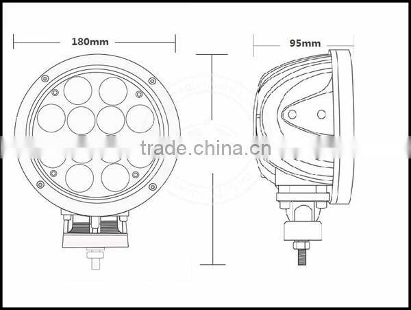 Hight brightness led working light formotorcycle 60W led work lamp